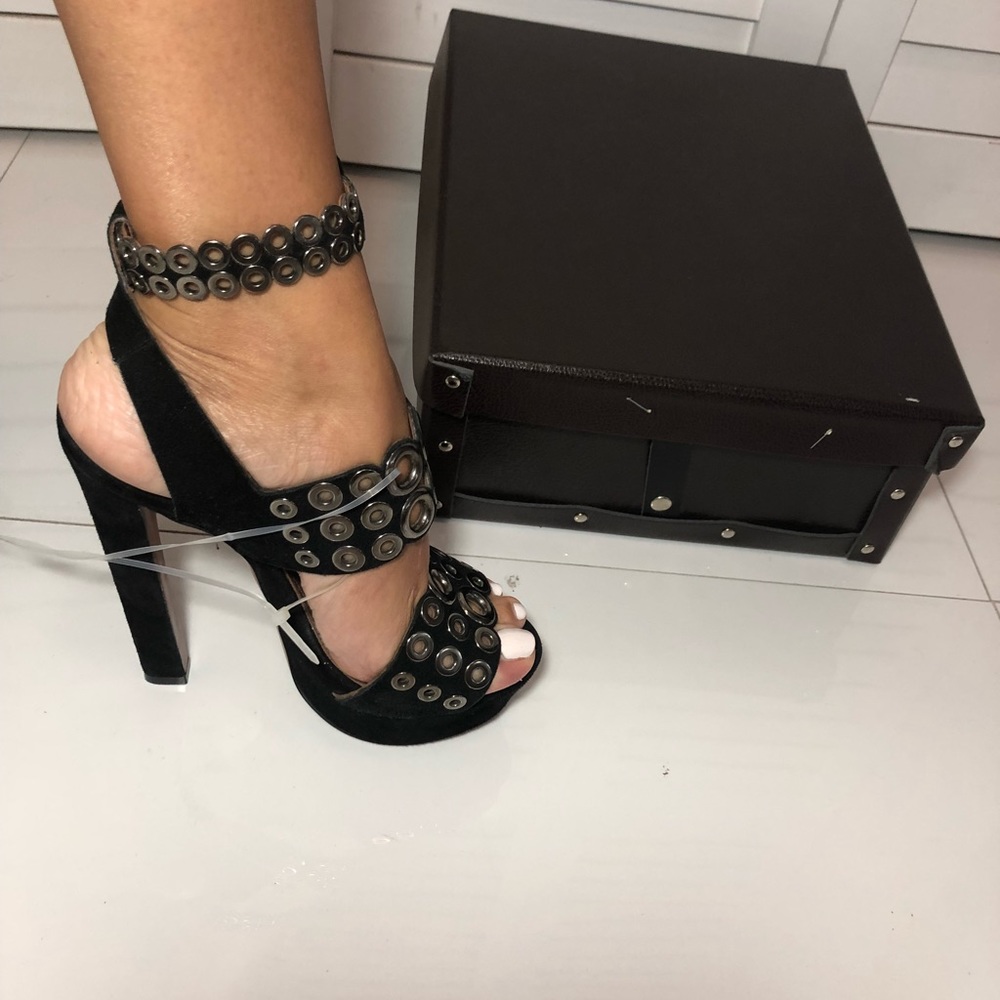 new shoes Alaïa black suede platform sandal heels - Picture 5 of 5